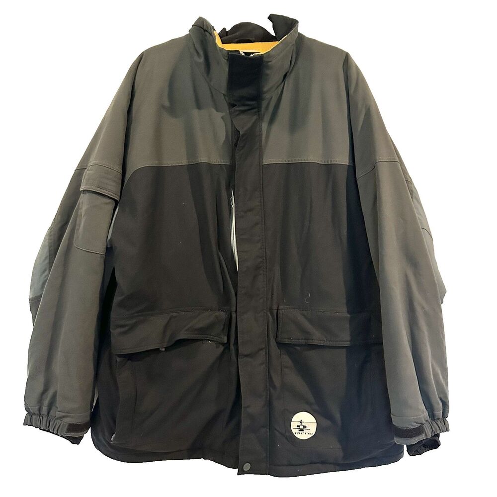 Burton Tactic Snowboard Jacket XL Mens Ski Coat Black Gray Technical Y2K Vintage